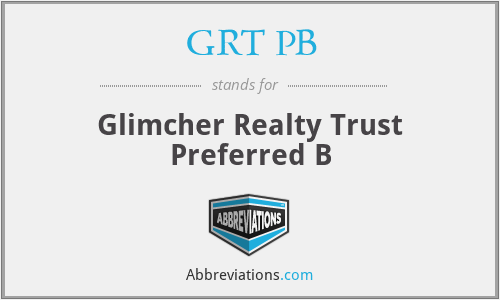 GRT PB - Glimcher Realty Trust Preferred B